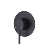 Fienza Kaya Wall Mixer Matte Black Large Round Matte Black Plate