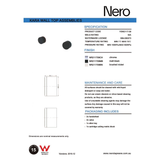 Nero Kara Wall Top Assemblies - Matte Black