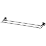 Phoenix Radii Double Towel Rail 600mm Round Plate - Chrome