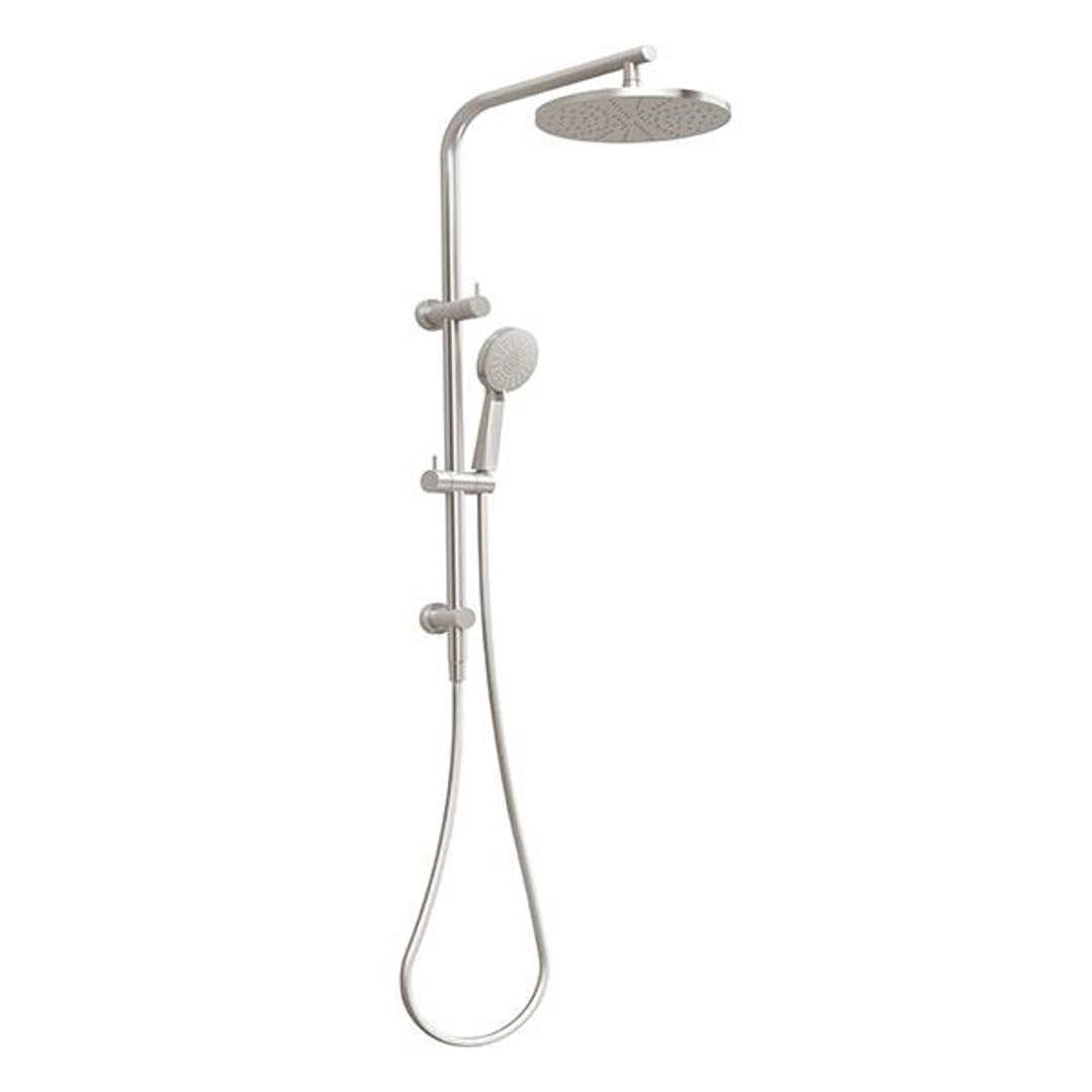 Phoenix Vivid Slimline Twin Shower - Brushed Nickel