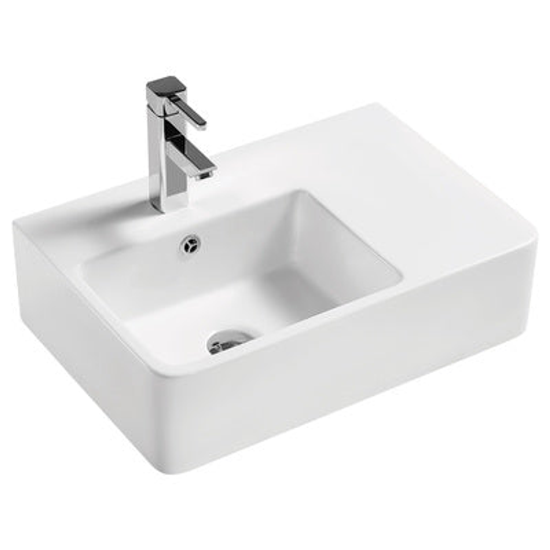 Fienza Delta Care Wall Hung Basin Left Hand Bowl