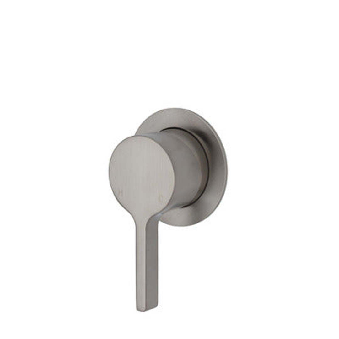 Fienza Sansa Wall Mixer Brush Nickel Small Round Plate - Brush Nickel