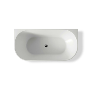 BNK Naga Back To Wall Bath Matt White - 1500 X 750 X 580mm