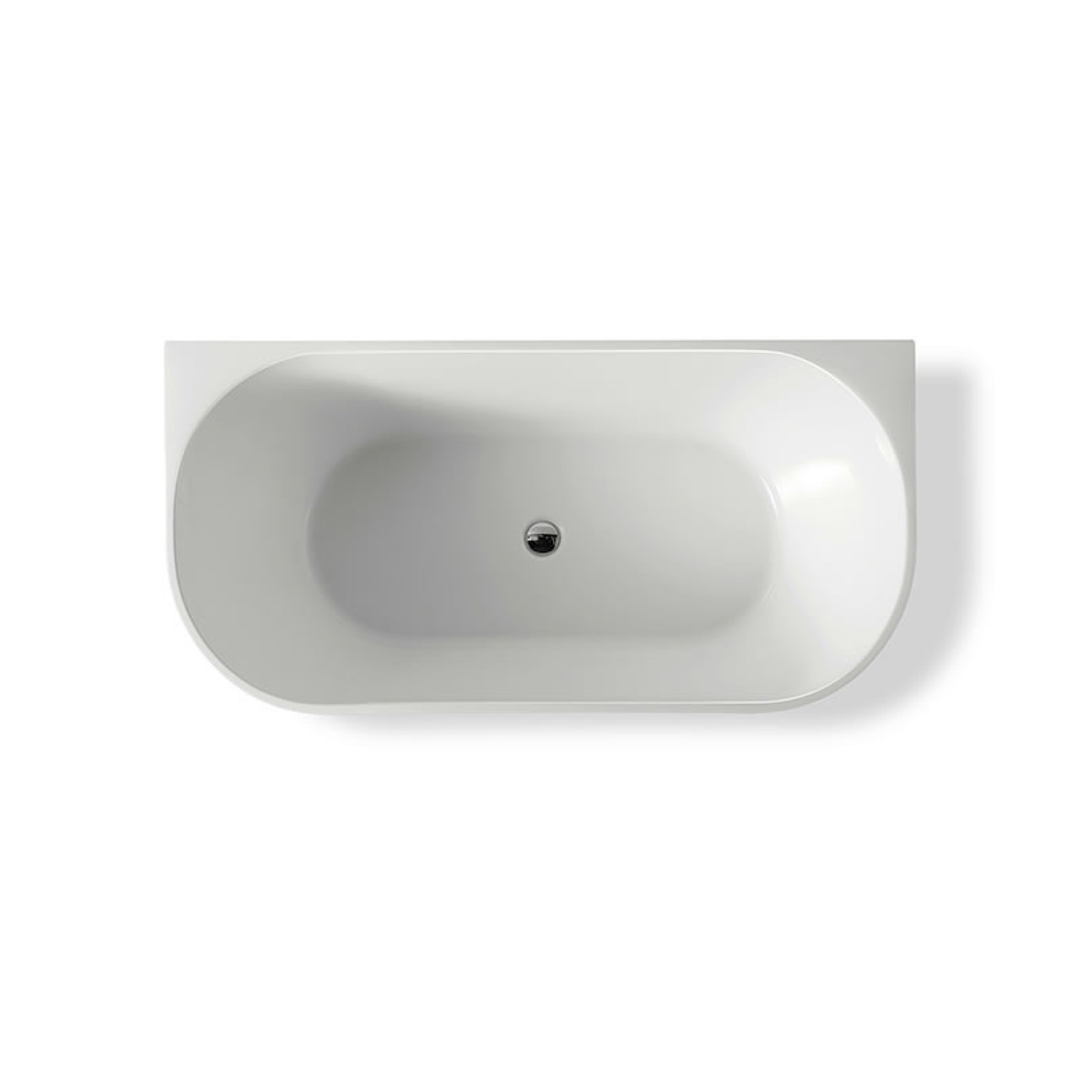 BNK Naga Back To Wall Bath Matt White - 1500 X 750 X 580mm