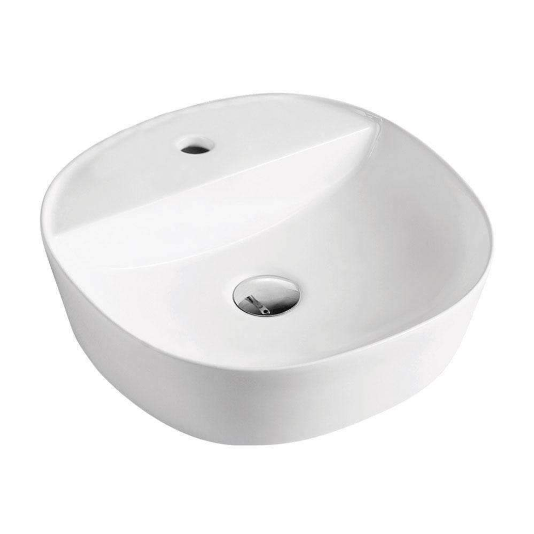Chica 1 Tap Hole Above Counter Fienza Basin 405X405X120 White Rb2201