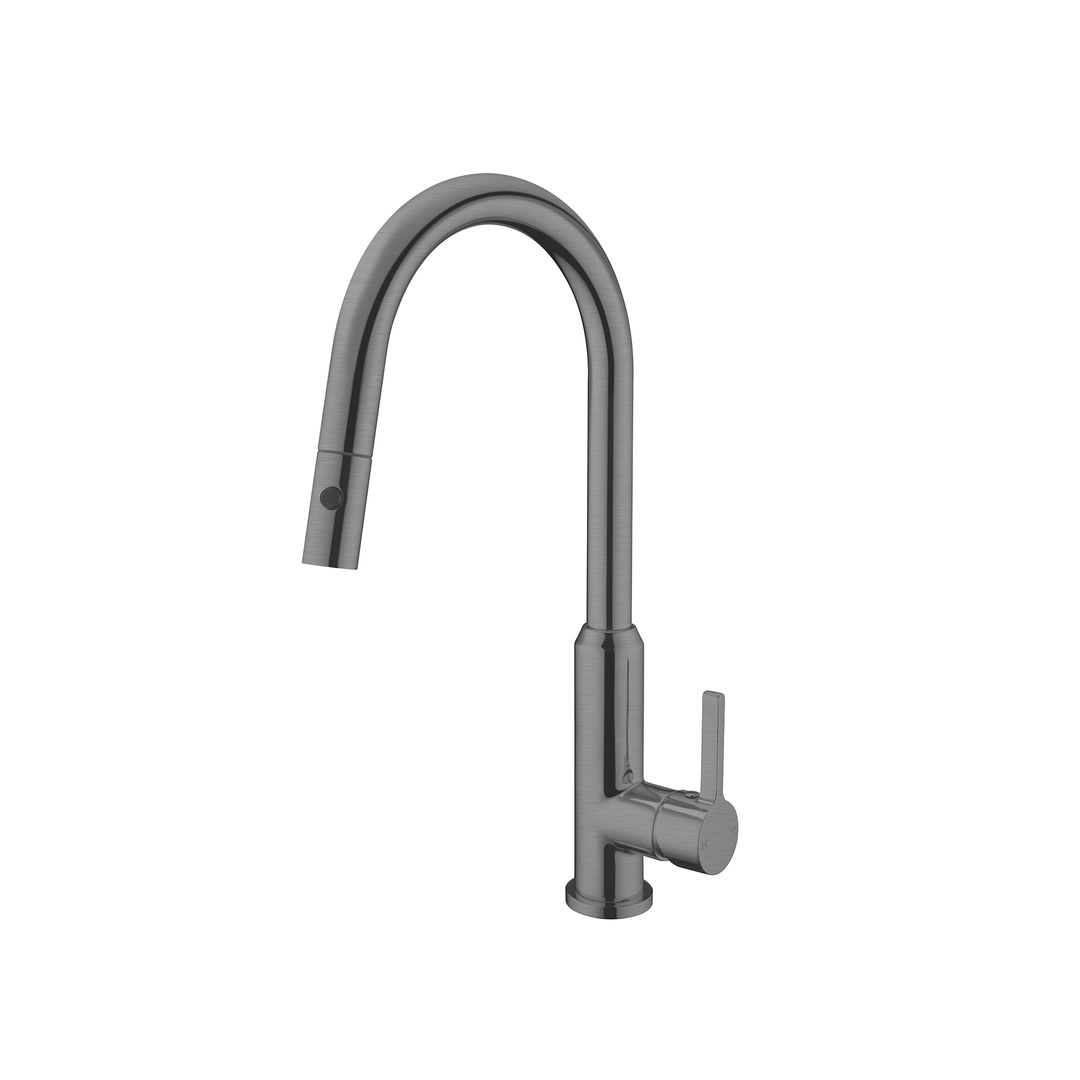 Nero Pearl Pull Out Sink Mixer With Vegie Spray Function - Gunmetal