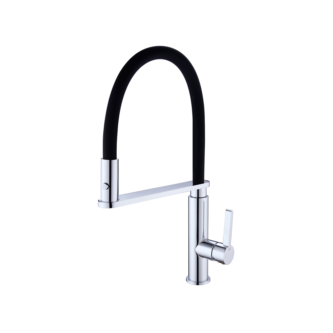 Rita Pull Out Sink Nero Mixer Shower - Chrome/Black Hose