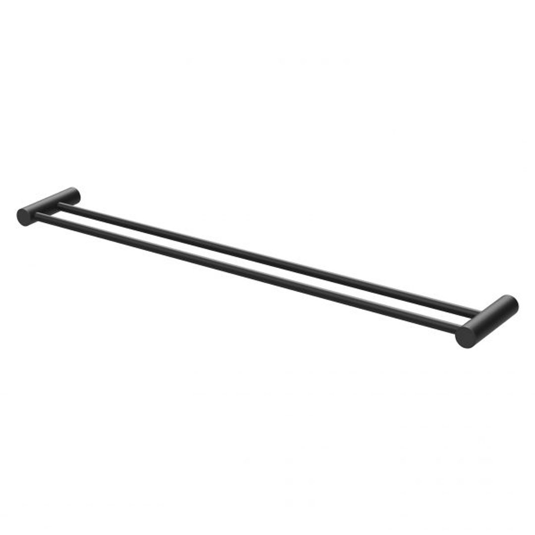 Phoenix Vivid Slimline Double Towel Rail 800mm - Matte Black