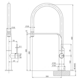 Vido Flexible Hose Sink Phoenix Mixer - Brushed Nickel
