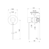 Phoenix Vivid Slimline Switchmix Shower/Wall Mixer With Extended Lever - Brushed Carbon