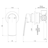 Mekko Switchmix Wall Phoenix Mixer Fit-Off Kit Round - Chrome