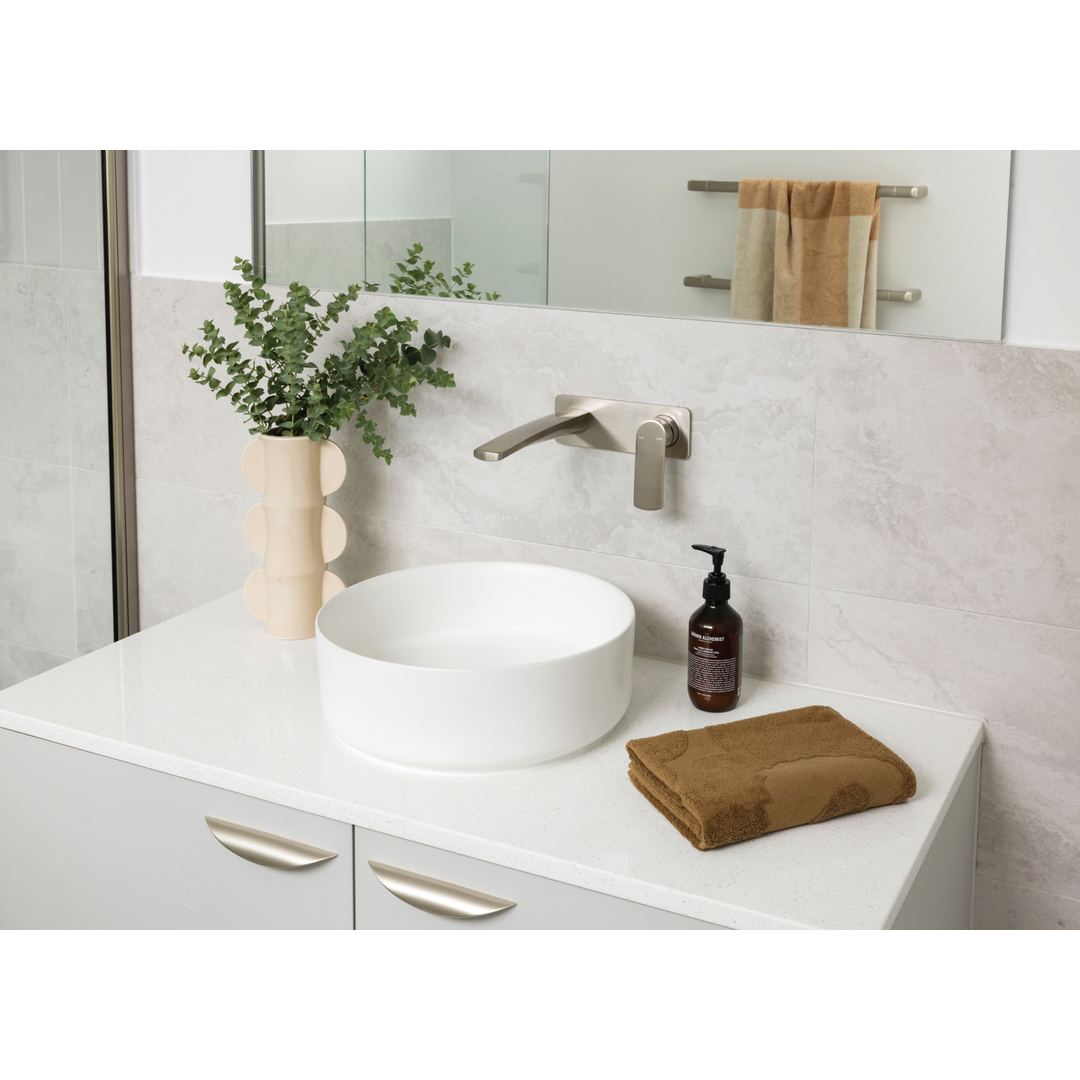 Mekko Switchmix Wall Basin/Bath Phoenix Mixer Set 200mm Fit off Kit - Brushed Nickel