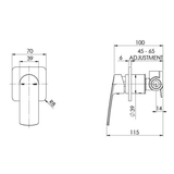 Mekko Shower/Wall Phoenix Mixer - Brushed Nickel