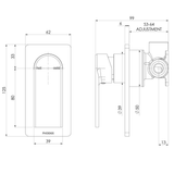 Teel Switchmix Shower / Wall Phoenix Mixer Fit-Off Kit - Matte Black