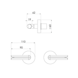 Vivid Slimline Plus Lever Wall Top Assemblies - Chrome