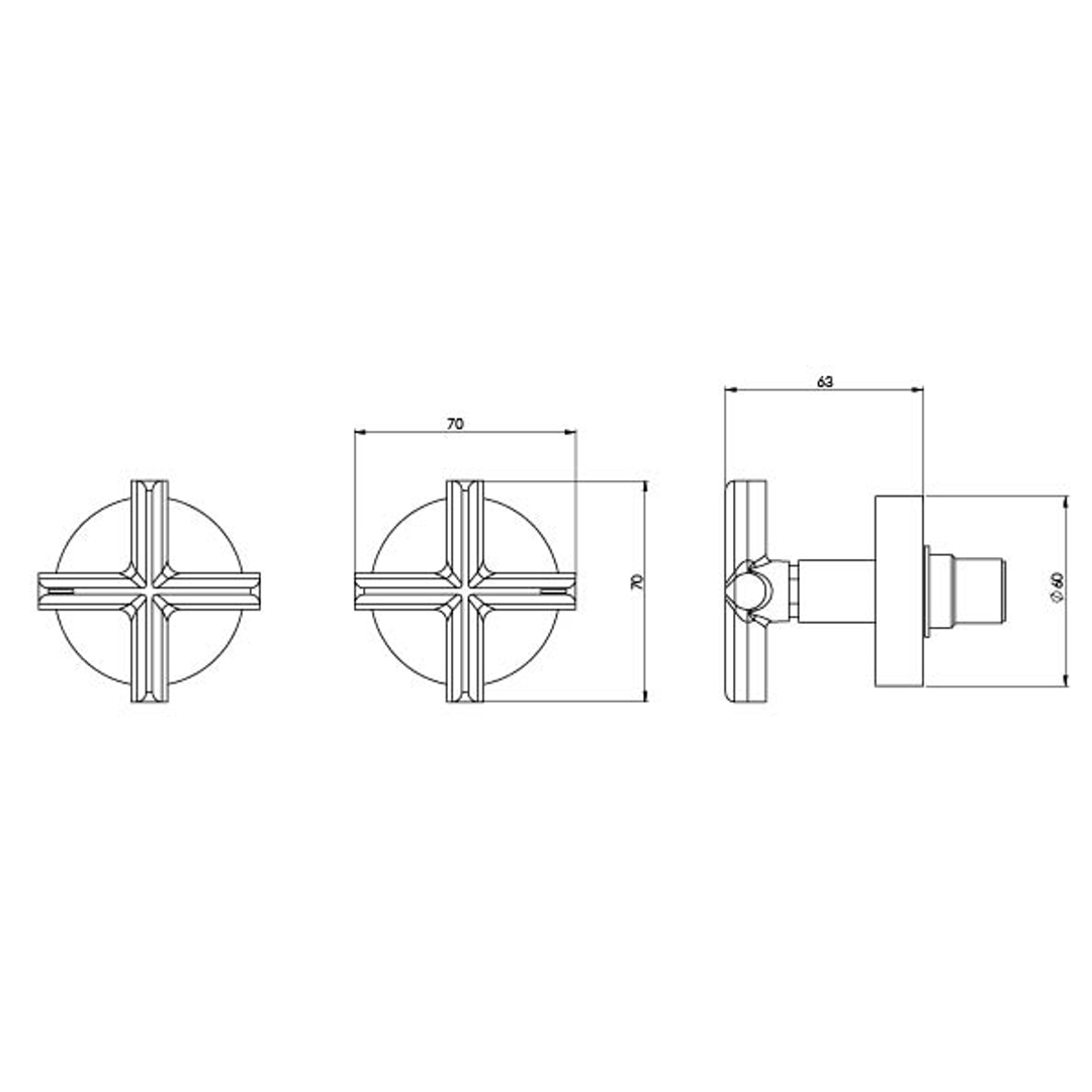 Vivid Slimline Plus Wall Phoenix Top Assemblies 15mm Ext - Chrome