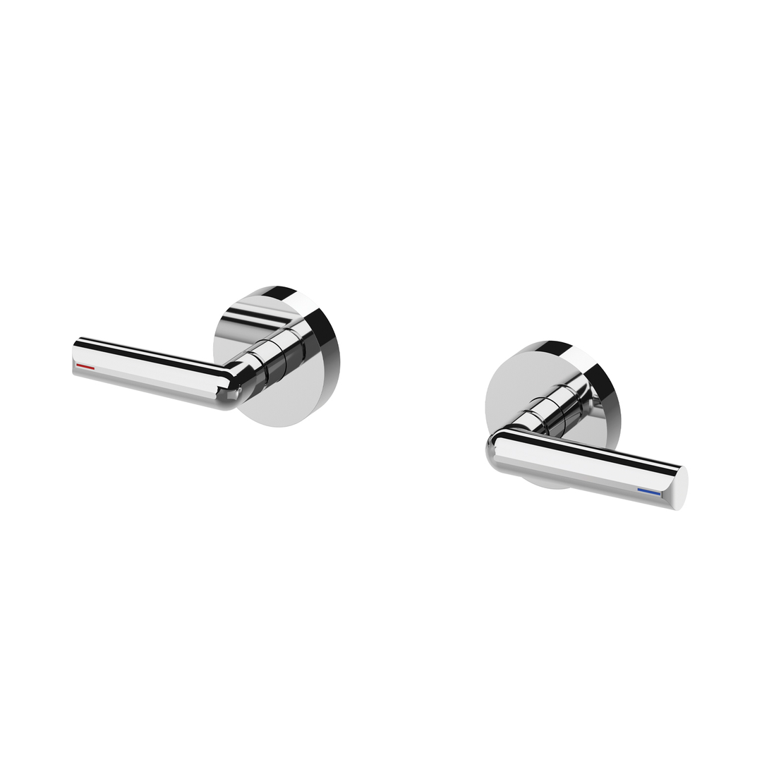 Vivid Slimline Plus Lever Wall Phoenix Top Assemblies 15Mm Ext Spindles - Chrome