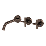 Phoenix Vivid Slimline Plus Wall Basin / Bath Hostess Set 180Mm - Brushed Bronze