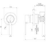 Lexi Mkii Switchmix Shower / Wall Phoenix Mixer Fit-Off Kit - Brushed Nickel
