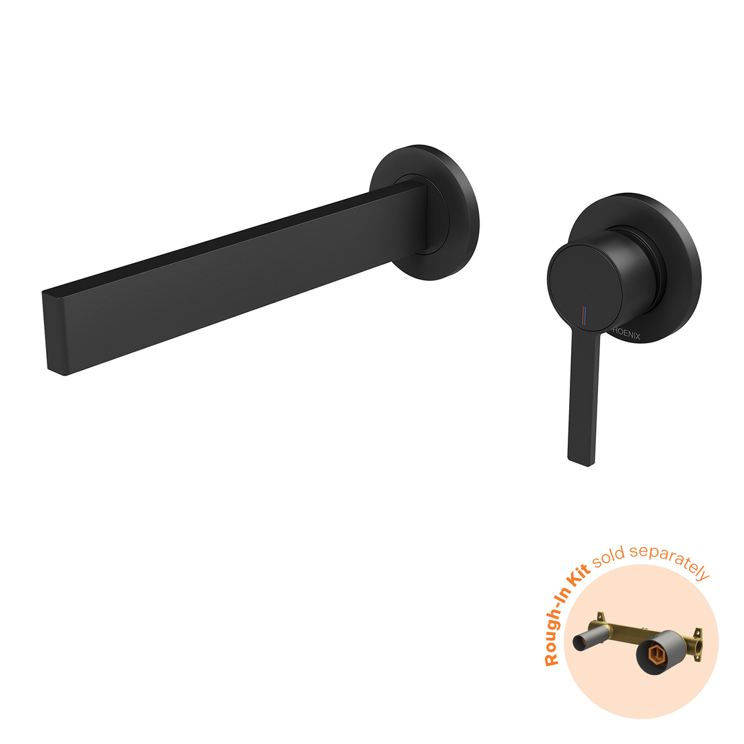 Lexi Mkii Switchmix Wall Basin Phoenix Mixer Set 200Mm Fit-Off Kit - Matte Black
