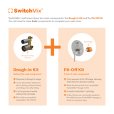 Lexi Mkii Switchmix Shower / Bath Diverter Phoenix Mixer Fit-Off Kit - Matte Black