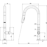 Lexi Mkii Pull Out Sink Phoenix Mixer - Chrome