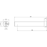 Phoenix Lexi Mkii Basin/Bath Outlet 200mm - Chrome