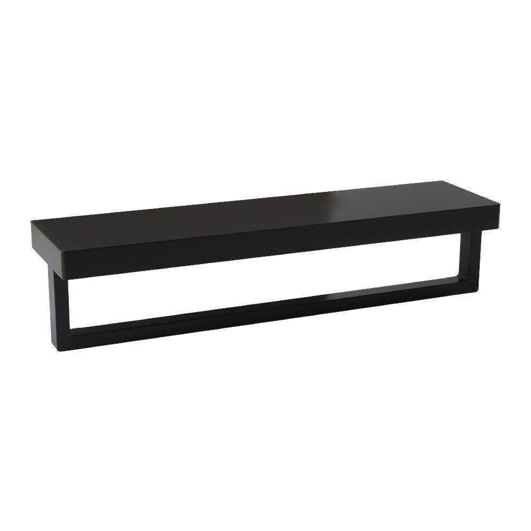 Streamline Arcisan Eneo Shelf With Towel Rail 40cm - Matt Black