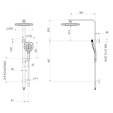 Nuage Twin Shower - Matte White