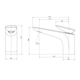 Nauge Nauge Basin Phoenix Mixer - Matte White