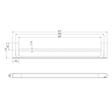 Nuage Double Phoenix Towel Rail 600Mm - Brushed Nickel