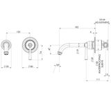 Cromford Switchmix Wall Basin / Bath Phoenix Mixer Set - Brushed Nickel