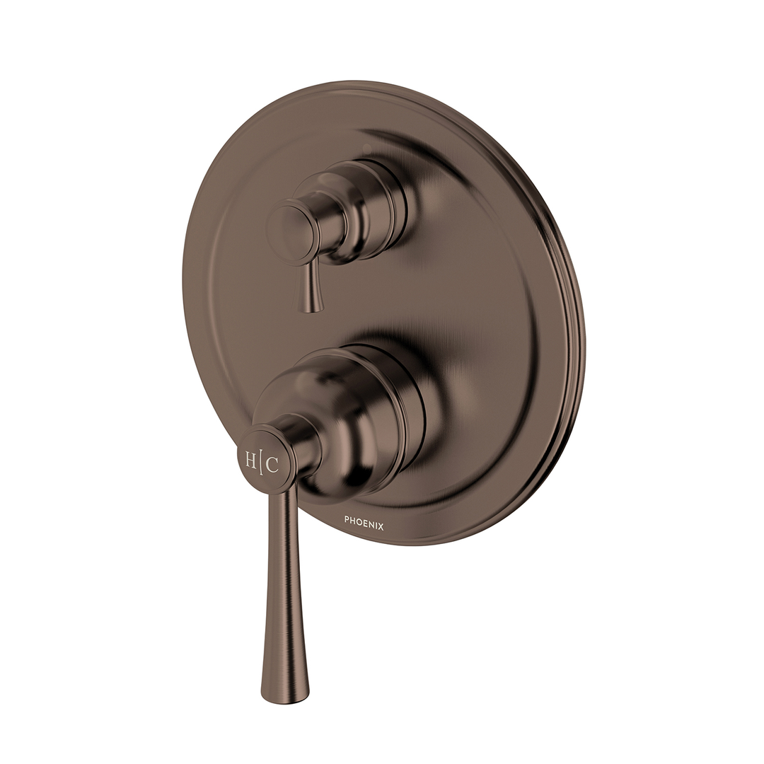 Phoenix Cromford Switchmix Shower / Bath Diverter Mixer - Brushed Bronze