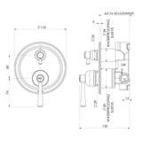 Phoenix Cromford Switchmix Shower / Bath Diverter Mixer - Brushed Bronze
