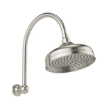 Cromford Cromford Hi Rise Shower Arm & Rose Phoenix 210mm - Brushed Nickel