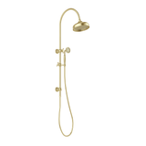 Cromford Twin Phoenix Shower 210Mm Rose - Brushed Gold