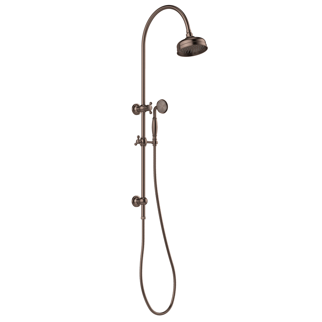 Phoenix Cromford Twin Shower - Brushed Bronze