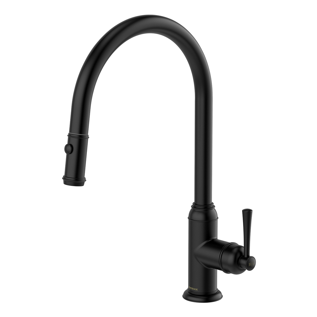 Cromford Cromford Pull Out Phoenix Sink Mixer - Matte Black