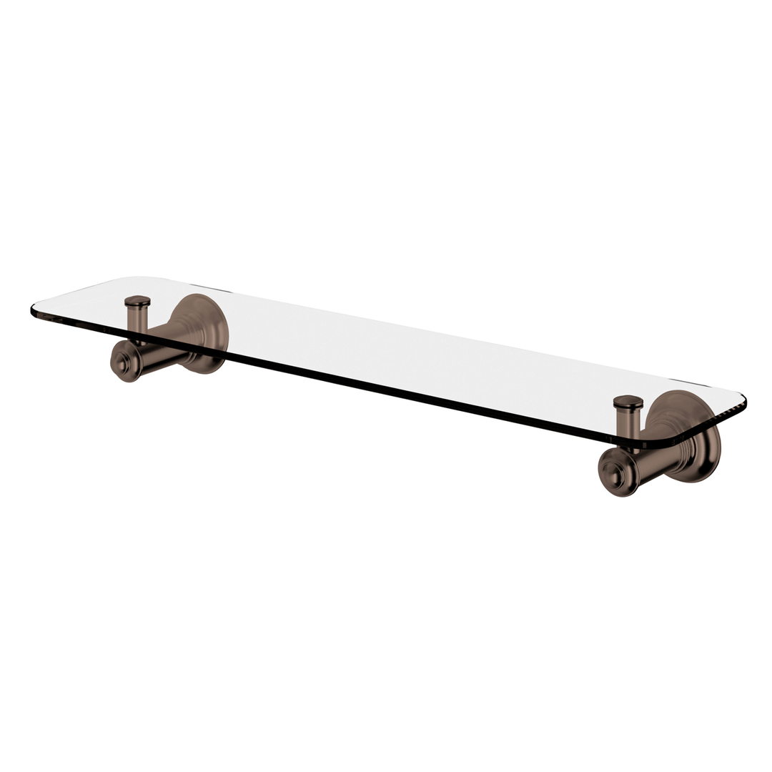 Phoenix Cromford Glass Shelf 450Mm - Brushed Bronze