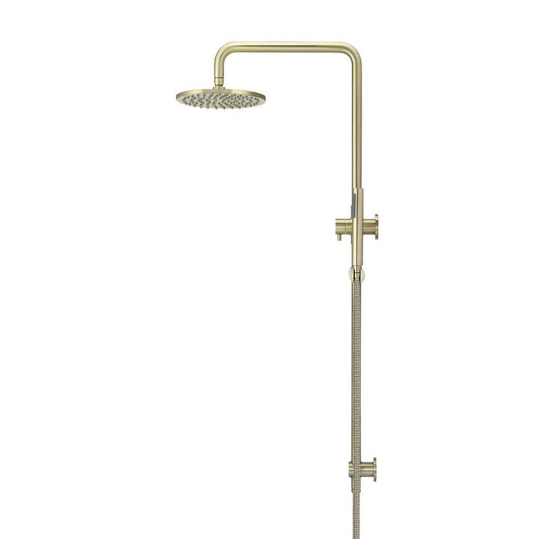 Meir Round Combination Shower Rail 200Mm Rose Single Function Hand Shower - Tiger Bronze