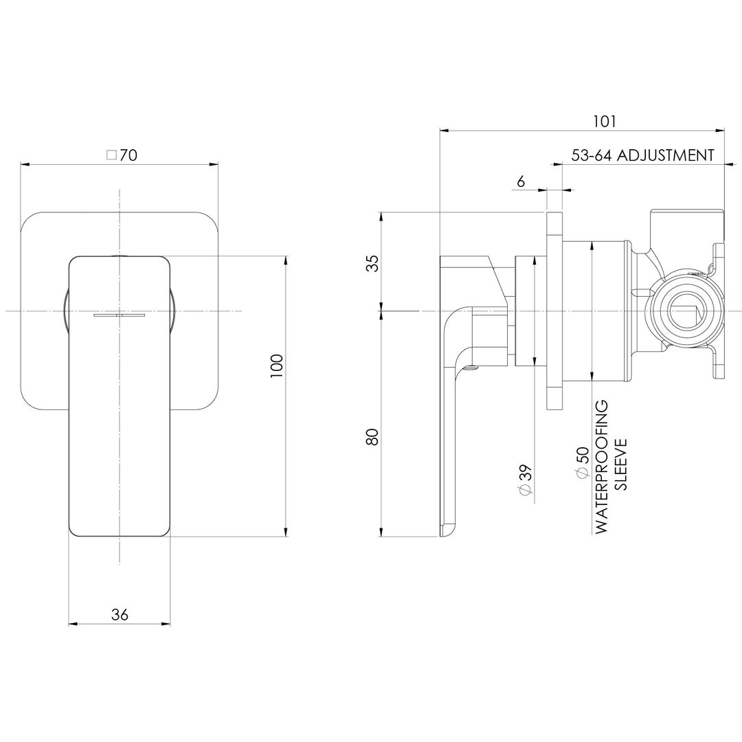 Gloss Mkii Shower / Wall Phoenix Mixer - Chrome
