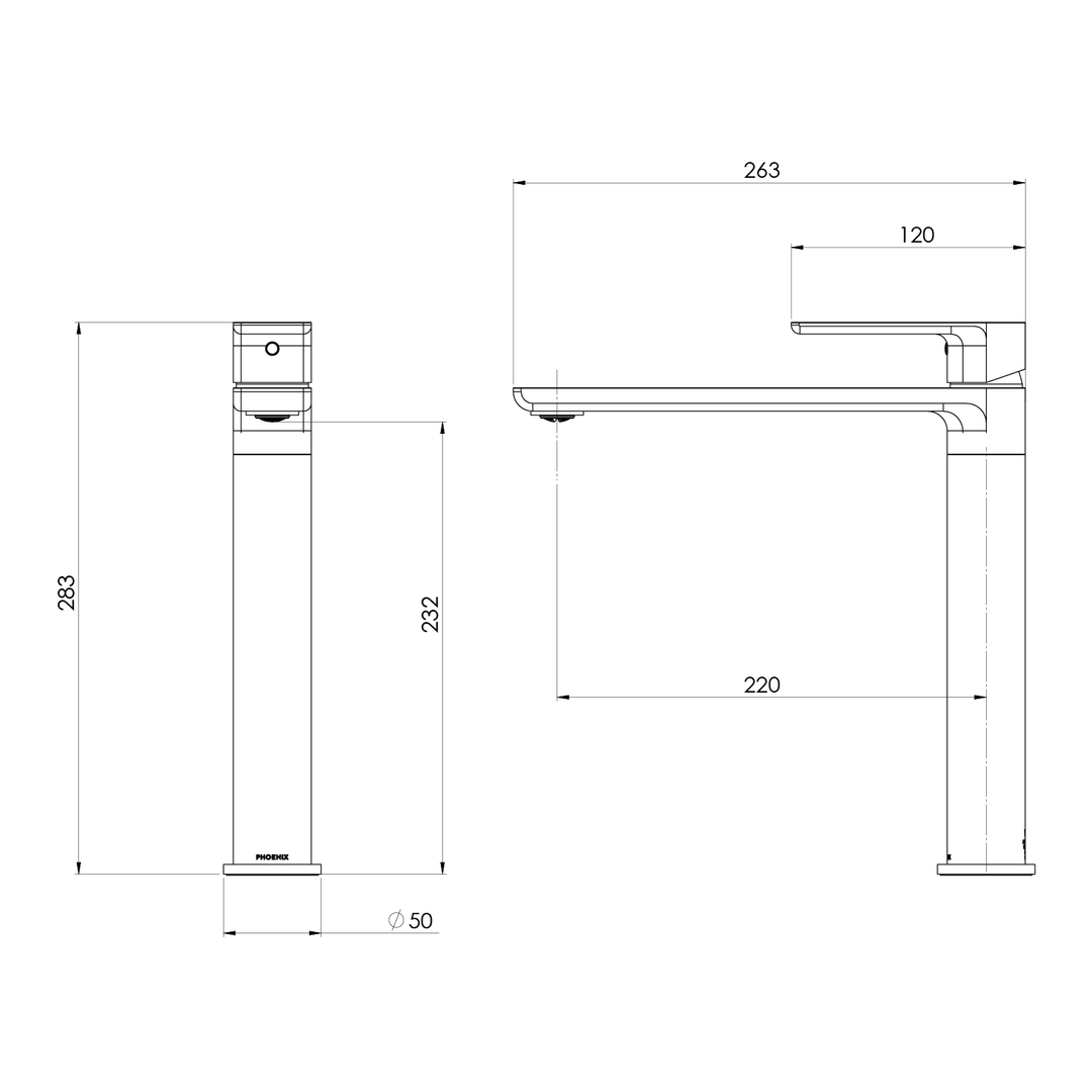 Gloss Mkii Sink Phoenix Mixer - Chrome