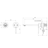 Vask Switchmix Wall Basin / Bath Phoenix Mixer Set 200Mm  - Chrome