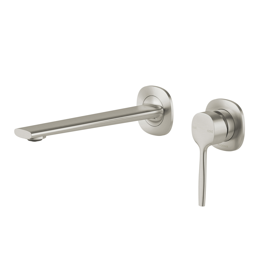 Vask Switchmix Wall Basin / Bath Phoenix Mixer Set 200Mm  - Brushed Nickel
