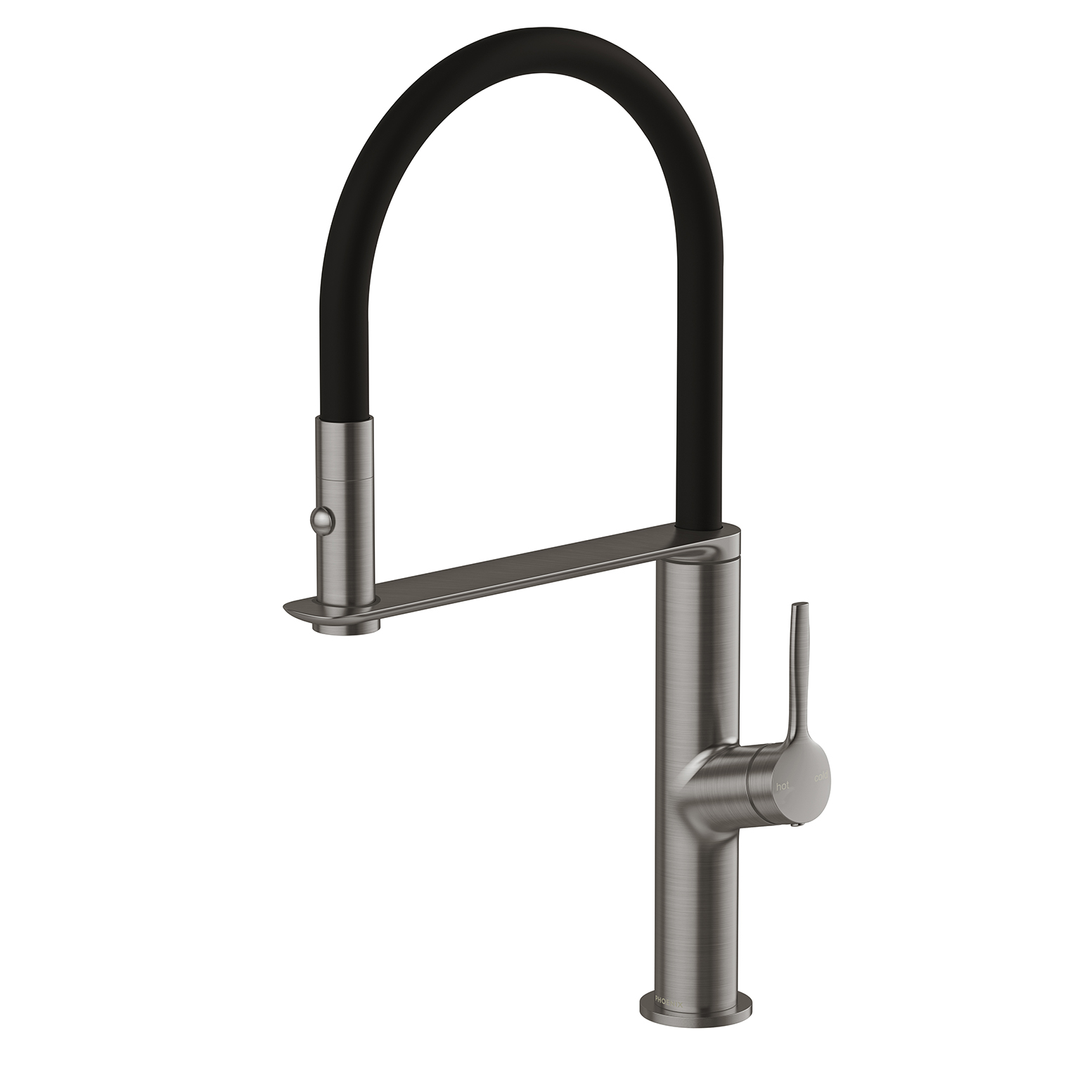 Vask Flexible Hose Phoenix Sink Mixer 200mm - Brushed Carbon