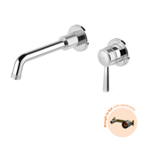 Wiltern Wiltern Wall Basin / Bath Phoenix Mixer Set FitOff Kit 190mm - Chrome