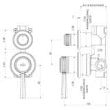 Wiltern Wiltern Switchmix Phoenix Shower/Bath Diverter Mixer FitOff Kit - Chrome