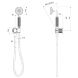 Wiltern Wiltern Hand Phoenix Shower - Brushed Carbon