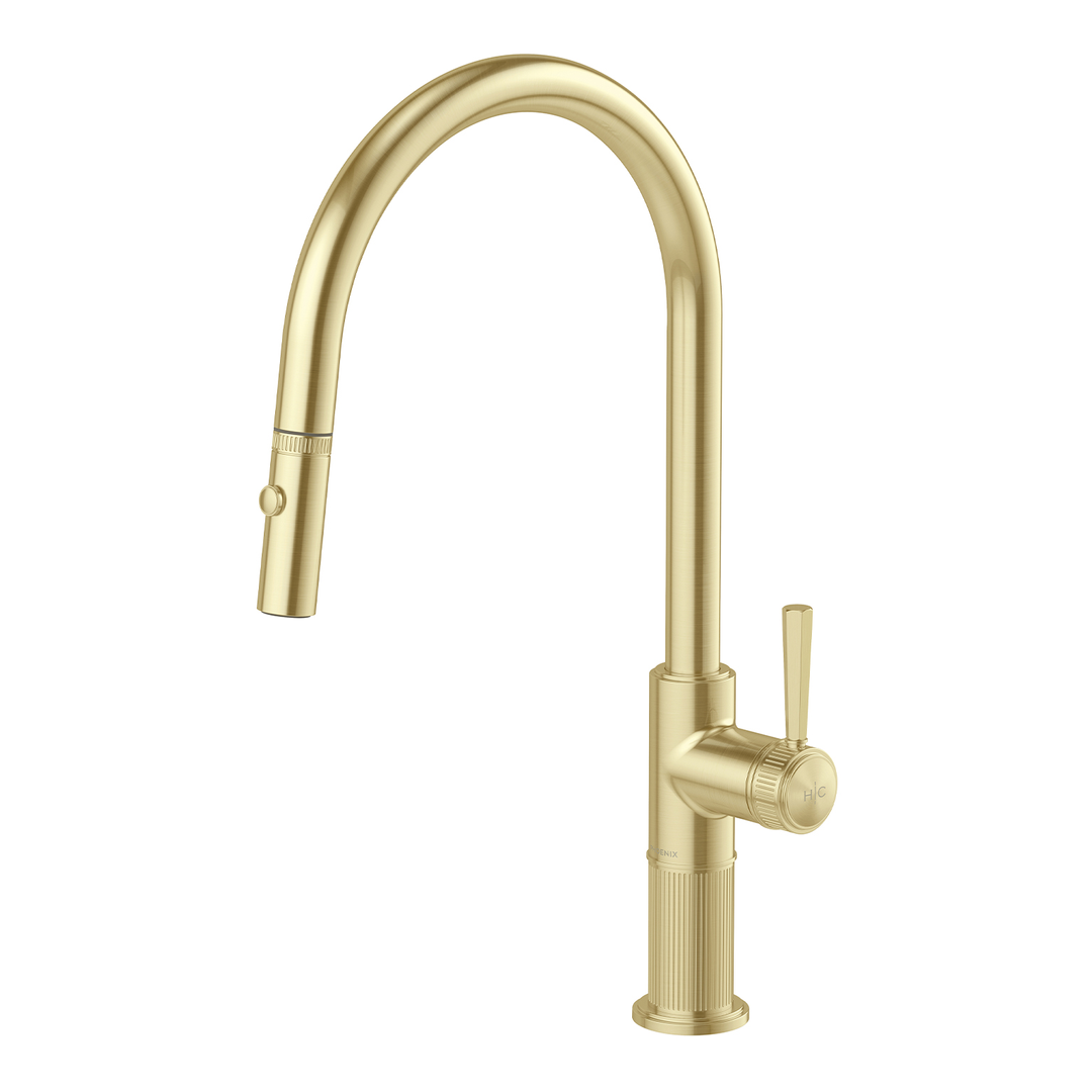 Wiltern Wiltern Pull Out Phoenix Sink Mixer 230mm - Brushed Gold