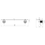 Wiltern Wiltern Glass Phoenix Shelf 450mm - Chrome